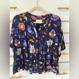 Floral Anthropologie Shirt Size Small